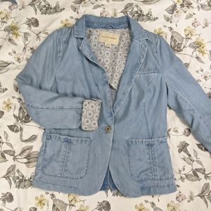 Pilcro The Letterpress Chambray Jacket S